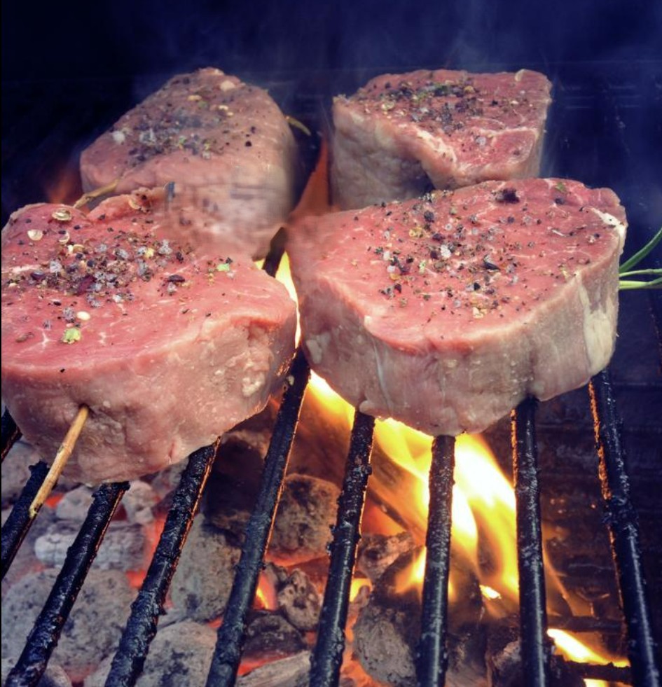 Zartes Filet auf dem heißen Rost